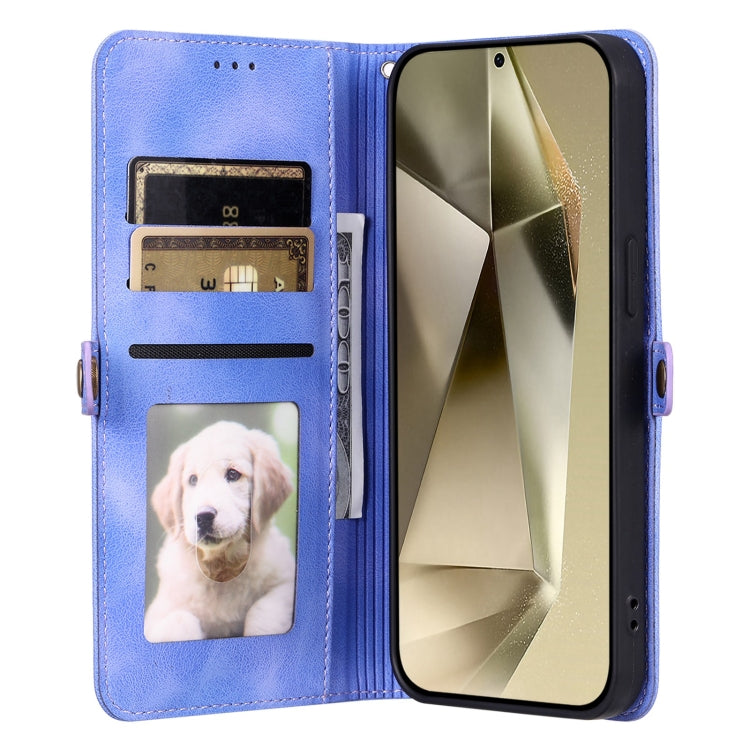 For Samsung Galaxy S25+ 5G Skin Feel Totem Embossed Leather Phone Case(Purple) by buy2fix