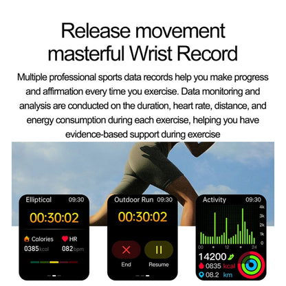 ET585 2.04 inch Silicone Strap IP68 Waterproof Smart Watch, Support ECG / Blood Composition Measurement(Red) by buy2fix