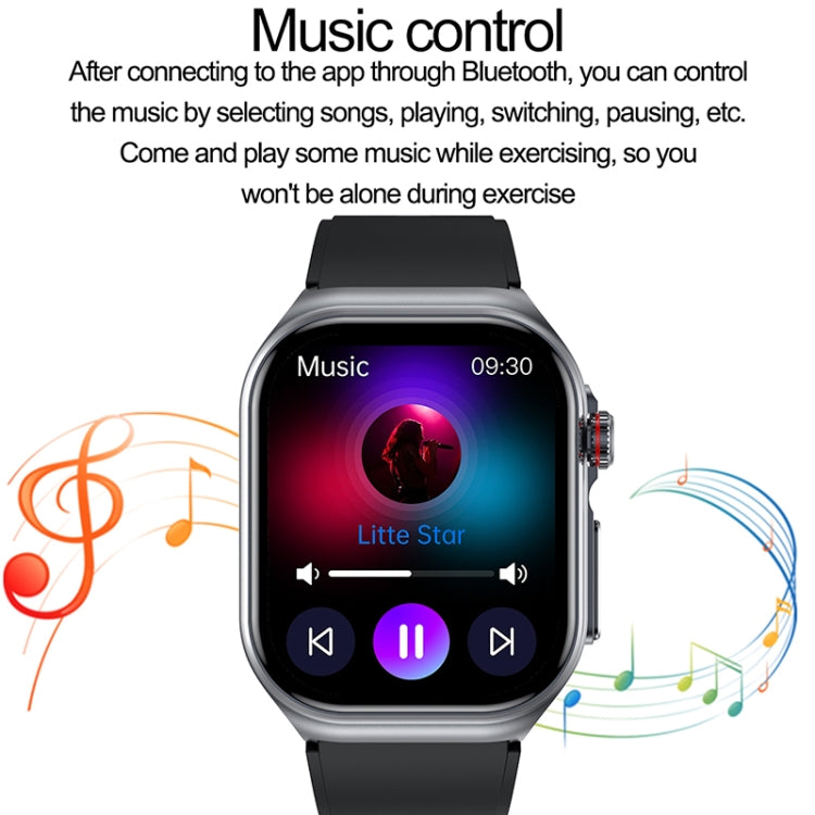 ET585 2.04 inch Nylon Strap IP68 Waterproof Smart Watch, Support ECG / Blood Composition Measurement(Black) by buy2fix