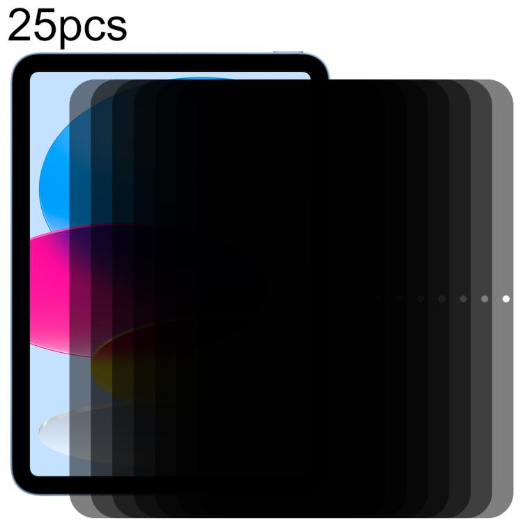 For iPad 2025 / 2022 25pcs 0.33mm 9H 2.5D Privacy Anti-glare Explosion-proof Tempered Glass Film - iPad 2025 / 2022 Tempered Glass by buy2fix | Online Shopping UK | buy2fix