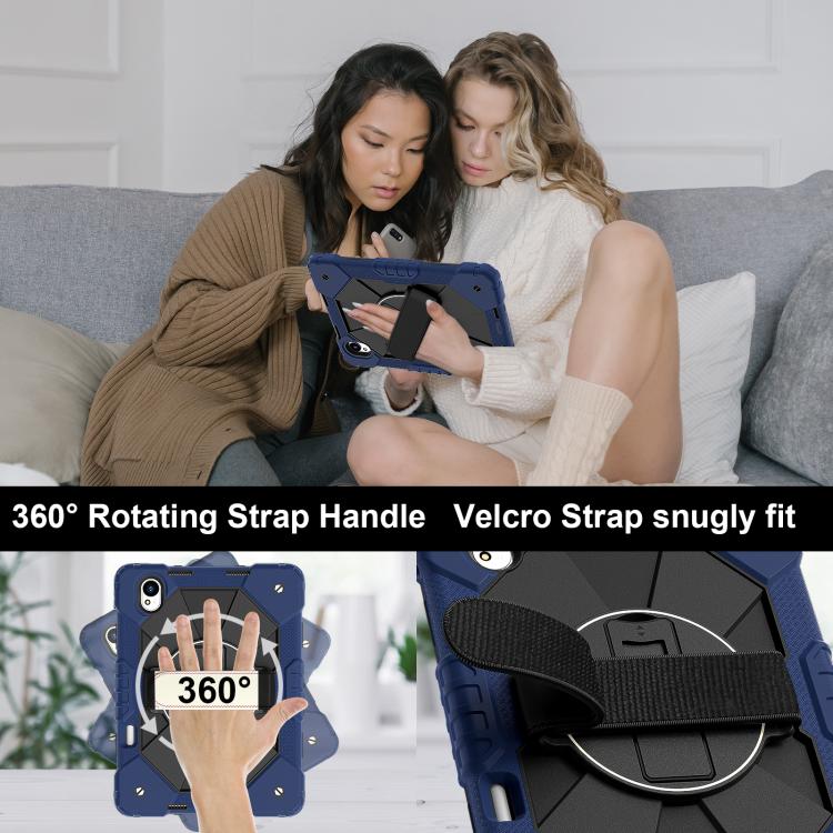 For Huawei MatePad 11.5 S Contrast Color Robot Silicone Hybrid PC Tablet Case(Navy Black) - Huawei by buy2fix | Online Shopping UK | buy2fix