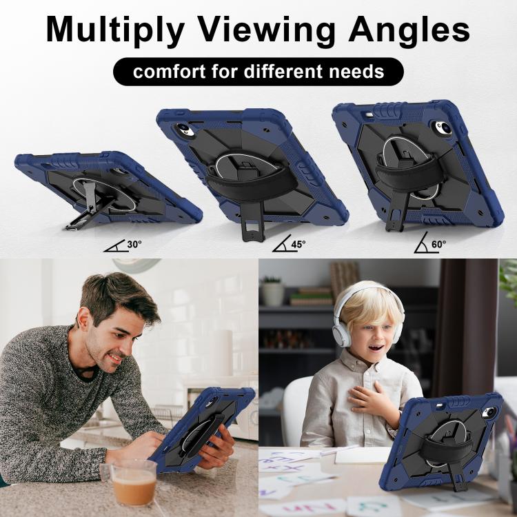 For Huawei MatePad 11.5 S Contrast Color Robot Silicone Hybrid PC Tablet Case(Navy Black) - Huawei by buy2fix | Online Shopping UK | buy2fix