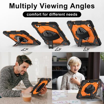 For Huawei MatePad 11.5 S Contrast Color Robot Silicone Hybrid PC Tablet Case(Black Orange) - Huawei by buy2fix | Online Shopping UK | buy2fix