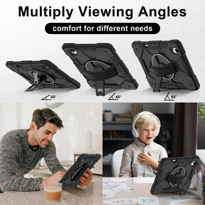 For Huawei MatePad 11.5 S Contrast Color Robot Silicone Hybrid PC Tablet Case(Black) - Huawei by buy2fix | Online Shopping UK | buy2fix