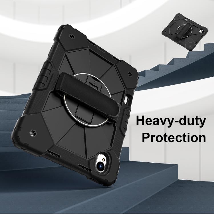 For Huawei MatePad 11.5 S Contrast Color Robot Silicone Hybrid PC Tablet Case(Black) - Huawei by buy2fix | Online Shopping UK | buy2fix