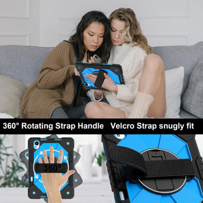 For Huawei MatePad 11.5 S Contrast Color Robot Silicone Hybrid PC Tablet Case(Black Blue) - Huawei by buy2fix | Online Shopping UK | buy2fix