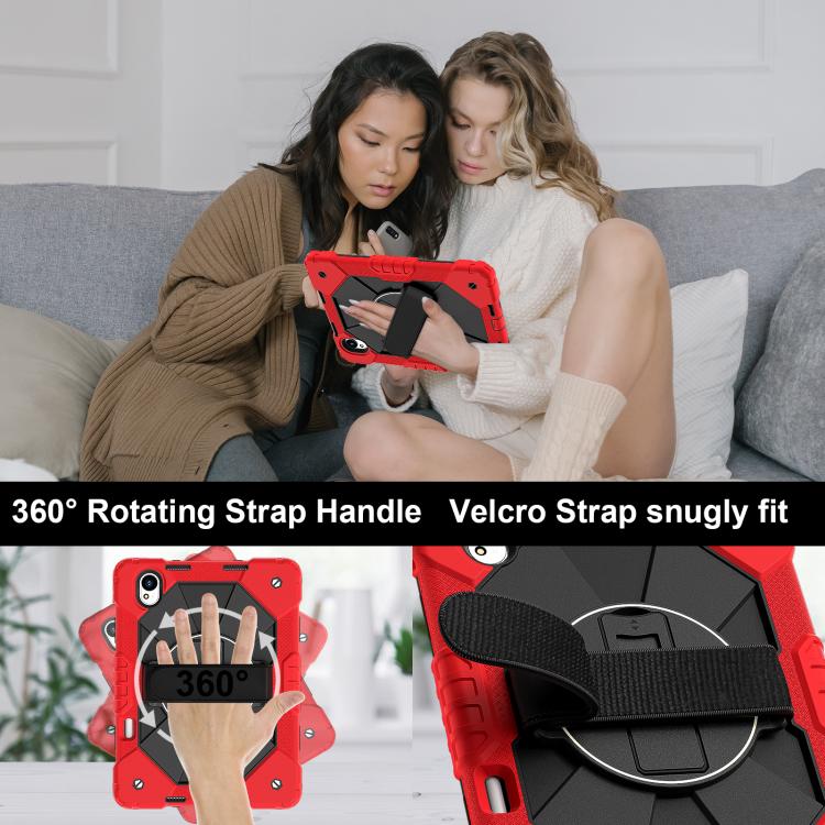 For Huawei MatePad 11.5 S Contrast Color Robot Silicone Hybrid PC Tablet Case(Red Black) - Huawei by buy2fix | Online Shopping UK | buy2fix