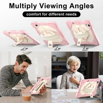 For Huawei MatePad 11.5 S Contrast Color Robot Silicone Hybrid PC Tablet Case(Rose Gold Beige) - Huawei by buy2fix | Online Shopping UK | buy2fix