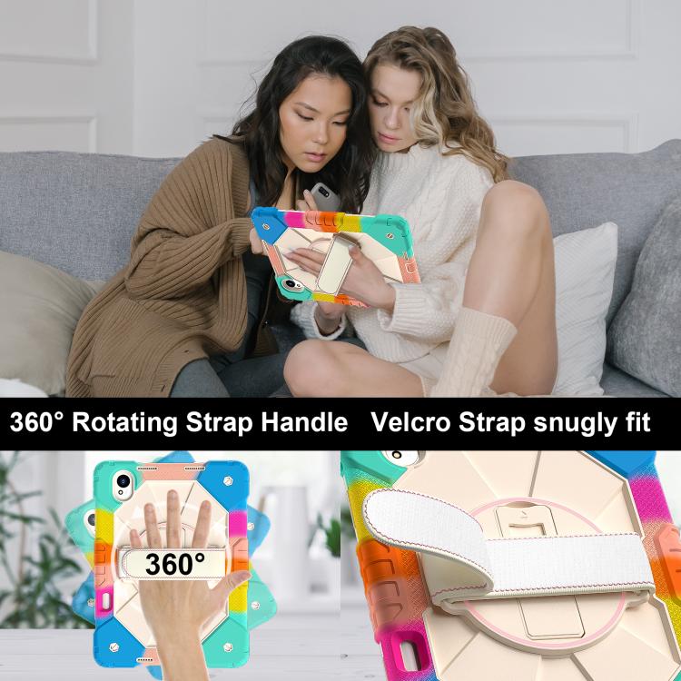 For Huawei MatePad 11.5 S Contrast Color Robot Silicone Hybrid PC Tablet Case(Colorful Blue) - Huawei by buy2fix | Online Shopping UK | buy2fix