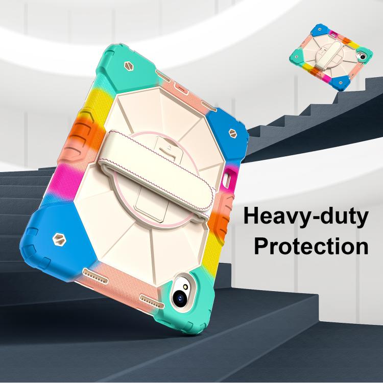 For Huawei MatePad 11.5 S Contrast Color Robot Silicone Hybrid PC Tablet Case(Colorful Blue) - Huawei by buy2fix | Online Shopping UK | buy2fix