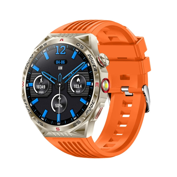HT28 1.85 inch Silicone Strap IP68 Waterproof Smart Watch, Support Sleep Monitoring(Orange) by buy2fix