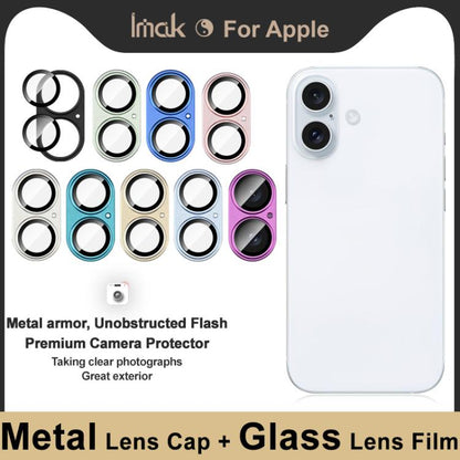 For iPhone 17 IMAK Metal Armor Premium Camera Protector Film(Light Blue) - iPhone 17 Cases by imak | Online Shopping UK | buy2fix