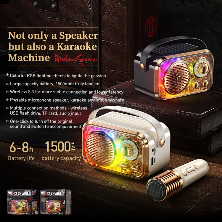 WK WD-03 Honey Portable Mini Bluetooth Speaker with RGB Light(Black) - Mini Speaker by WK | Online Shopping UK | buy2fix