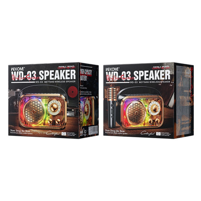 WK WD-03 Honey Portable Mini Bluetooth Speaker with RGB Light(Black) - Mini Speaker by WK | Online Shopping UK | buy2fix