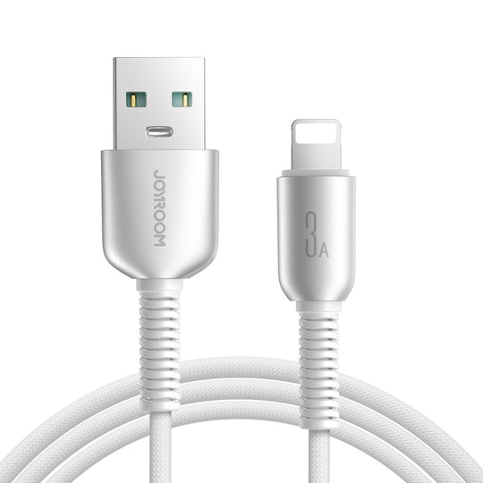 JOYROOM S-A51 Cutting-Edge Series 3A Fast Charging Data Cable, USB-A to 8 Pin Cable, Length: 1.2m(Light Gray)