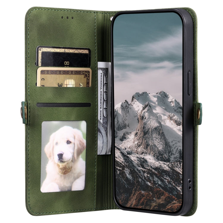 For Google Pixel 9 / 9 Pro Skin Feel Totem Embossed Leather Phone Case(Deep Green) - Google Cases by buy2fix | Online Shopping UK | buy2fix