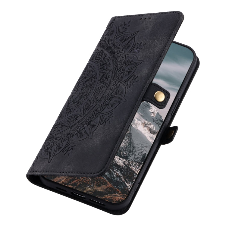 For Google Pixel 9 Pro XL Skin Feel Totem Embossed Leather Phone Case(Black) - Google Cases by buy2fix | Online Shopping UK | buy2fix