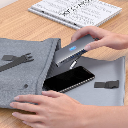 BYL-2411 11 in 1 Type-C HUB Docking Station with 3 x USB3.0, PD100W, SD/TF, RJ45, Type-C, VGA, HDTV, 3.5mm Jack by buy2fix