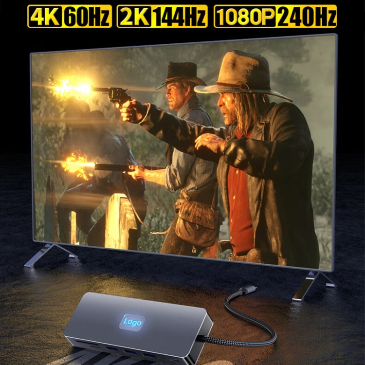 BYL-2411 11 in 1 Type-C HUB Docking Station with 3 x USB3.0, PD100W, SD/TF, RJ45, Type-C, VGA, HDTV, 3.5mm Jack by buy2fix