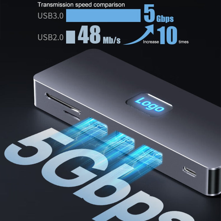 BYL-2411 11 in 1 Type-C HUB Docking Station with 3 x USB3.0, PD100W, SD/TF, RJ45, Type-C, VGA, HDTV, 3.5mm Jack by buy2fix