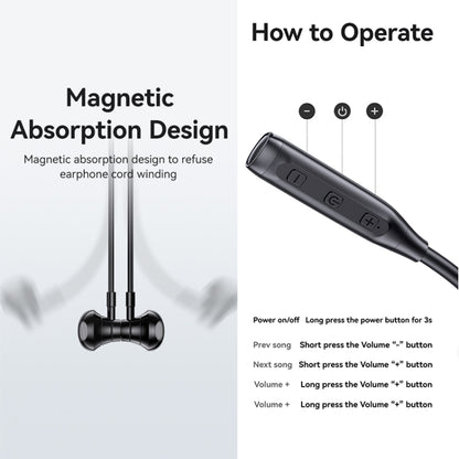 USAMS YQ24 YQ Series BT5.3 Neck-mounted Sports Bluetooth Earphone(Black) - Neck-mounted Earphone by USAMS | Online Shopping UK | buy2fix