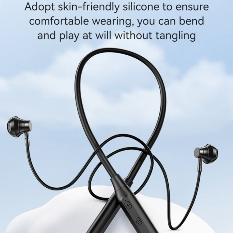 USAMS YQ24 YQ Series BT5.3 Neck-mounted Sports Bluetooth Earphone(Black) - Neck-mounted Earphone by USAMS | Online Shopping UK | buy2fix