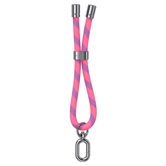 USAMS ZB317 Anti-lost Adjustable Phone Wrist Rope(Pink+Dark Purple) - Lanyards & Wrist Straps by USAMS | Online Shopping UK | buy2fix