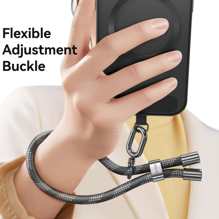 USAMS ZB317 Anti-lost Adjustable Phone Wrist Rope(Pink+Dark Purple) - Lanyards & Wrist Straps by USAMS | Online Shopping UK | buy2fix