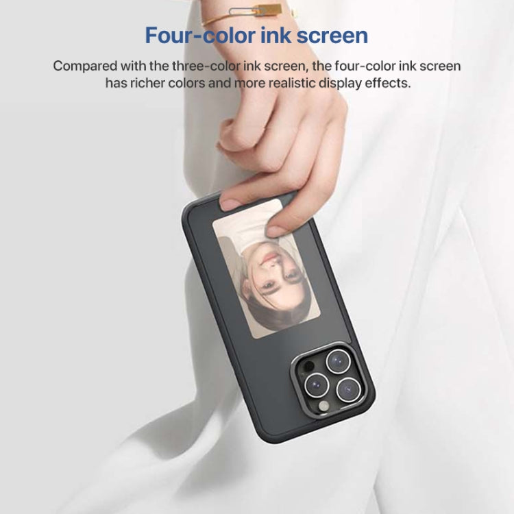 For iPhone 14 Pro Four-Color E-ink Screen NFC DIY Phone Case(Pink) - iPhone 14 Pro Cases by buy2fix | Online Shopping UK | buy2fix