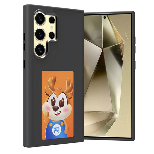 For Samsung Galaxy S24 Ultra 5G Four-Color E-ink Screen NFC DIY Phone Case(Black) - Galaxy S24 Ultra 5G Cases by buy2fix | Online Shopping UK | buy2fix