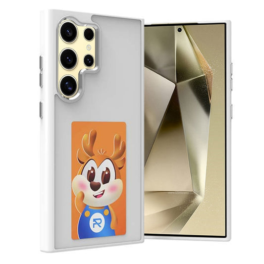 For Samsung Galaxy S24 Ultra 5G Four-Color E-ink Screen NFC DIY Phone Case(White) - Galaxy S24 Ultra 5G Cases by buy2fix | Online Shopping UK | buy2fix