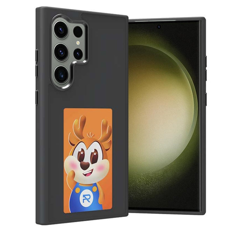 For Samsung Galaxy S23 Ultra 5G Four-Color E-ink Screen NFC DIY Phone Case(Black) - Galaxy S23 Ultra 5G Cases by buy2fix | Online Shopping UK | buy2fix