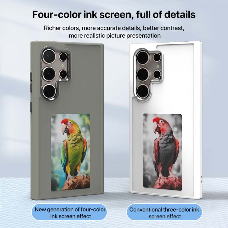 For Samsung Galaxy S24 Ultra 5G Four-Color E-ink Screen NFC DIY Phone Case(Black) - Galaxy S24 Ultra 5G Cases by buy2fix | Online Shopping UK | buy2fix