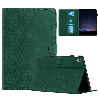 For iPad 2025 / 2022 Honeycomb Embossed Leather Smart Tablet Case(Green) - iPad 2025 / 2022 Cases by buy2fix | Online Shopping UK | buy2fix