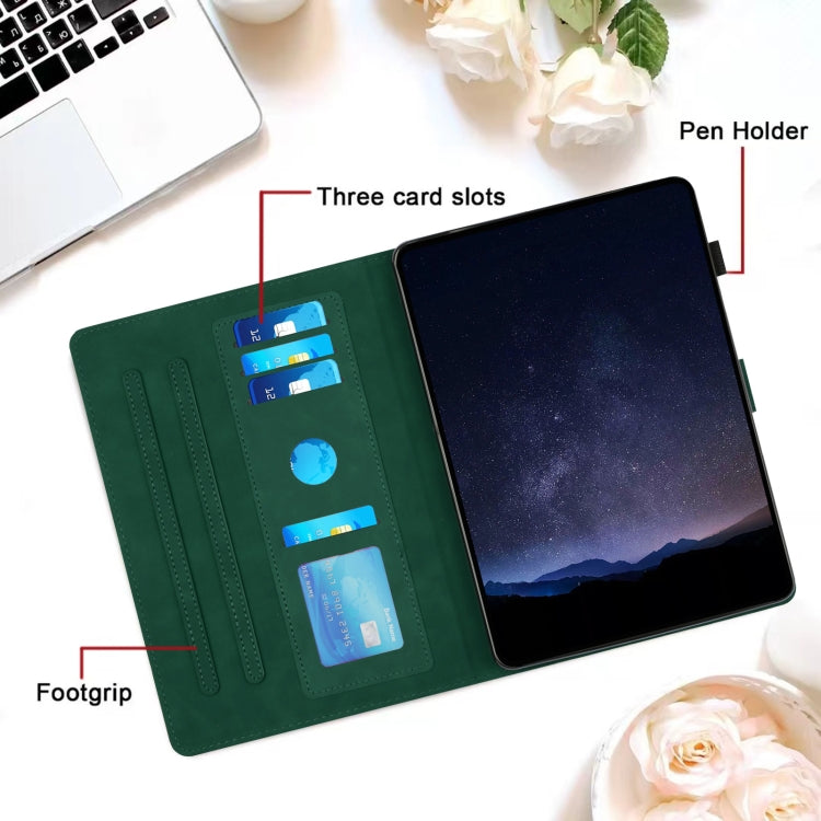 For iPad 2025 / 2022 Honeycomb Embossed Leather Smart Tablet Case(Green) - iPad 2025 / 2022 Cases by buy2fix | Online Shopping UK | buy2fix