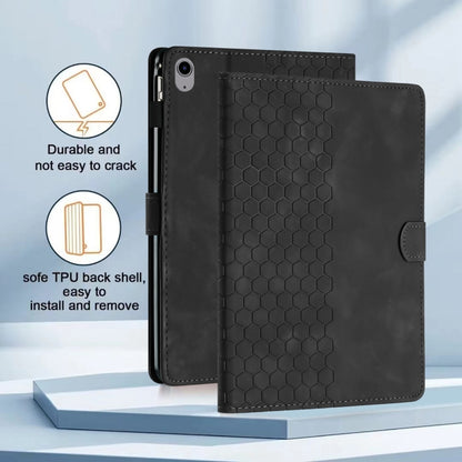 For iPad 2025 / 2022 Honeycomb Embossed Leather Smart Tablet Case(Black) - iPad 2025 / 2022 Cases by buy2fix | Online Shopping UK | buy2fix