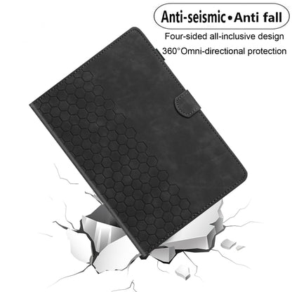 For iPad 2025 / 2022 Honeycomb Embossed Leather Smart Tablet Case(Black) - iPad 2025 / 2022 Cases by buy2fix | Online Shopping UK | buy2fix