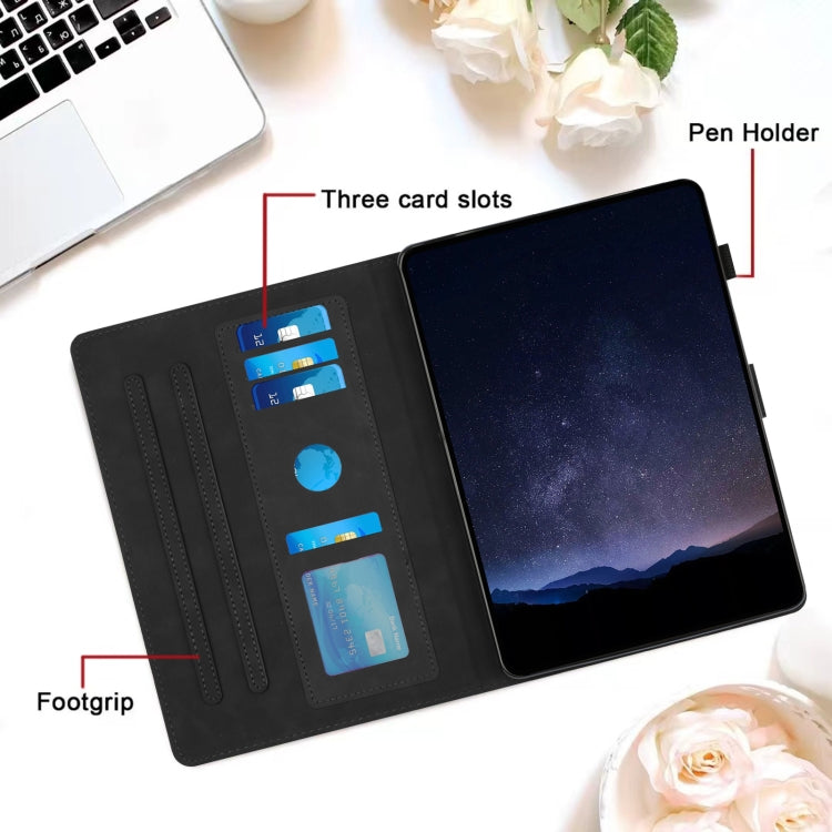 For iPad 2025 / 2022 Honeycomb Embossed Leather Smart Tablet Case(Black) - iPad 2025 / 2022 Cases by buy2fix | Online Shopping UK | buy2fix