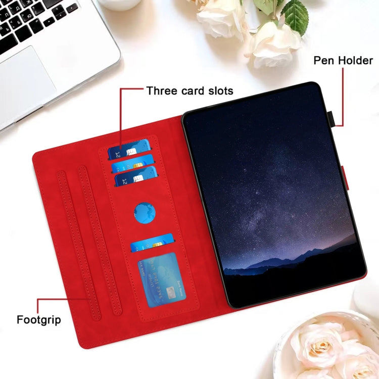 For iPad 2025 / 2022 Honeycomb Embossed Leather Smart Tablet Case(Red) - iPad 2025 / 2022 Cases by buy2fix | Online Shopping UK | buy2fix