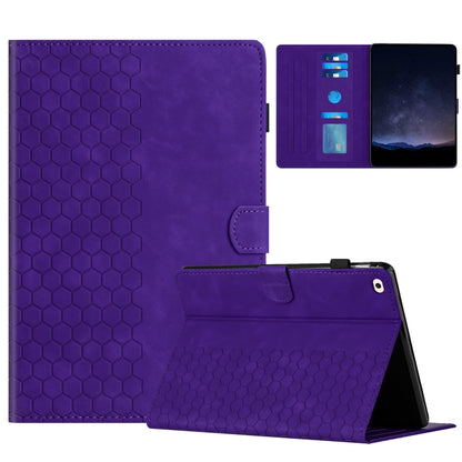 For iPad Pro 9.7 / 9.7 2018 / 2017 Honeycomb Embossed Leather Smart Tablet Case(Purple) - iPad 9.7 (2018) & (2017) Cases by buy2fix | Online Shopping UK | buy2fix