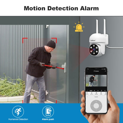 SriHome SH061 2MP AI Humanoid Tracking Infrared Night Vision Camera(US Plug) - Wireless Camera by SriHome | Online Shopping UK | buy2fix