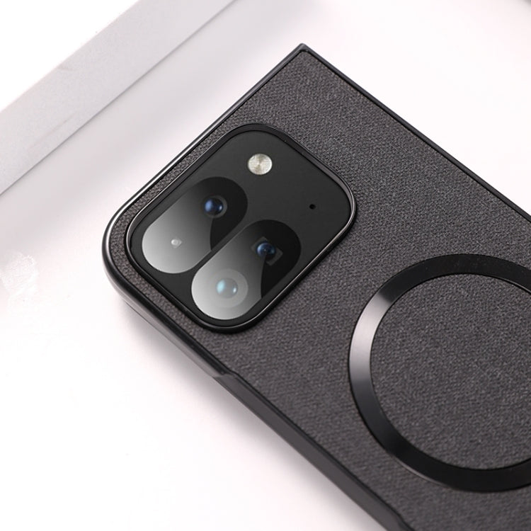 For Google Pixel 9 Pro Fold CD Magsafe Magnetic Cloth Texture Phone Case(Grey) by buy2fix