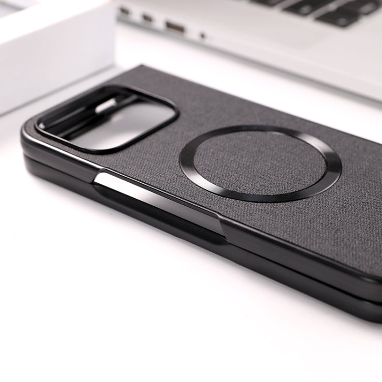 For Google Pixel 9 Pro Fold CD Magsafe Magnetic Cloth Texture Phone Case(Grey) by buy2fix