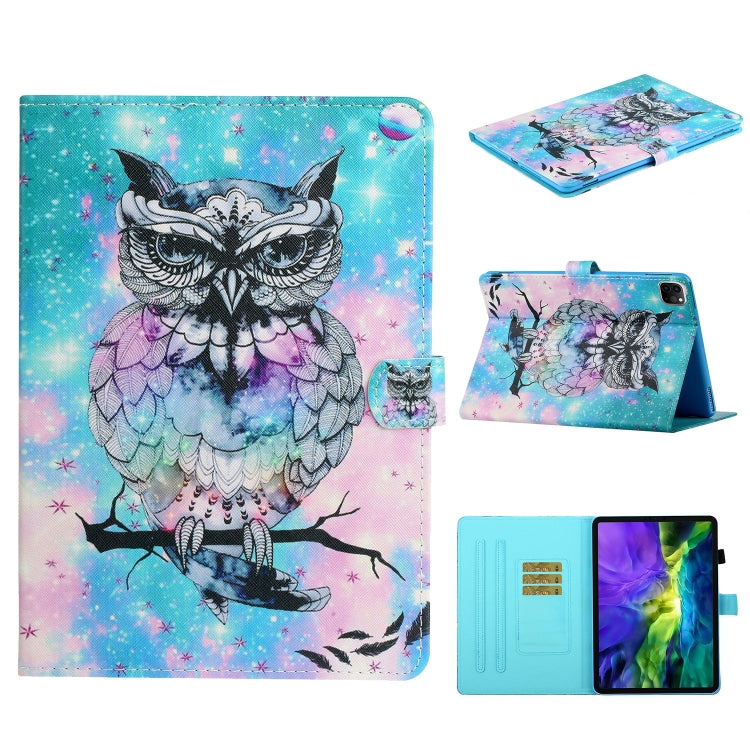 For iPad Pro 11 2024 Colored Drawing Pattern Flip Leather Smart Tablet Case(Owl) - iPad Pro 11 2024 Cases by buy2fix | Online Shopping UK | buy2fix