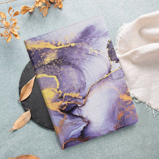 For iPad Pro 11 2025 / 2024 Marble Pattern Leather Smart Tablet Case(Purple) by buy2fix