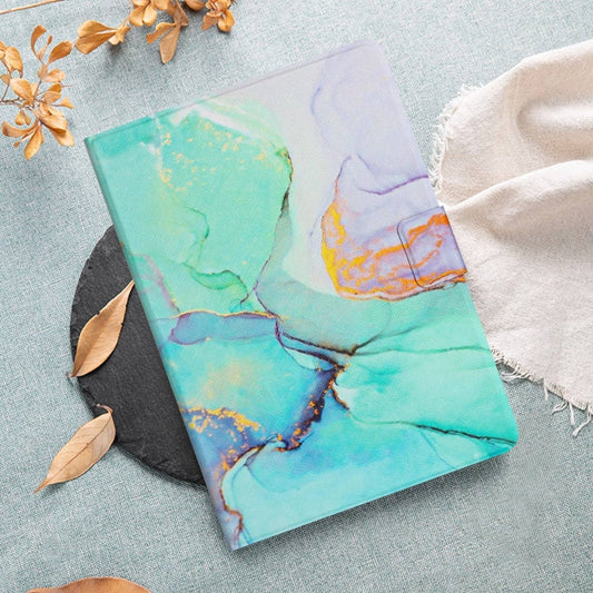 For iPad Pro 11 2025 / 2024 Marble Pattern Leather Smart Tablet Case(Green) by buy2fix