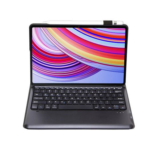 For Xiaomi Redmi Pad Pro 12.1 A0N11 Detachable Bluetooth Keyboard TPU Lambskin Leather Tablet Case(Black) by buy2fix