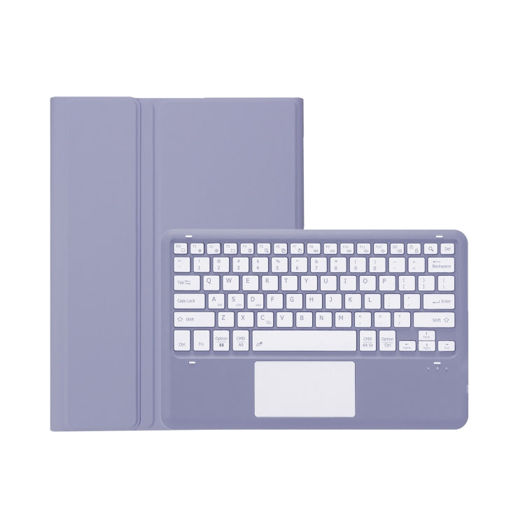 For Xiaomi Redmi Pad Pro 12.1 A0N11-A Detachable Bluetooth Keyboard TPU Lambskin Leather Tablet Case with Touchpad(Lavender White) - Others Keyboard by buy2fix | Online Shopping UK | buy2fix