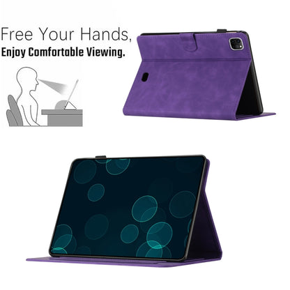 For iPad Pro 11 2024 Butterflies Embossed Leather Smart Tablet Case(Purple) - iPad Pro 11 2024 Cases by buy2fix | Online Shopping UK | buy2fix