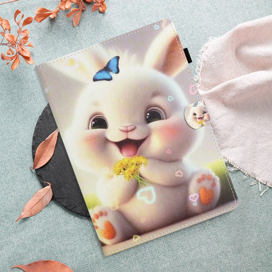 For iPad Pro 11 2025 / 2024 Coloured Drawing Stitching Smart Leather Tablet Case(Rabbit) by buy2fix